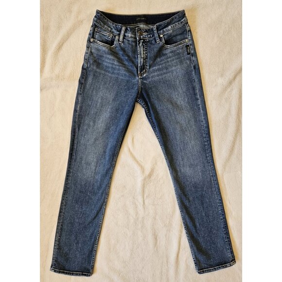 Silver Jeans Co blue Denim Women Avery Straight Regular High-Rise Measure 31x31 - Picture 1 of 13